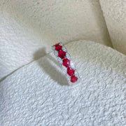 Natural Ruby Eternity Ring D1.04ct d0.17ct Diamond Band – 18K Gold